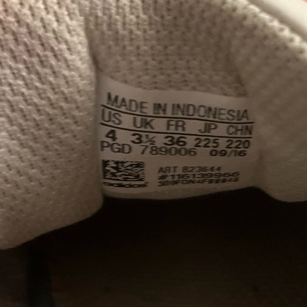 Adidas Superstar Sneakers – Pink & White, Size 4 - Picture 2 of 5